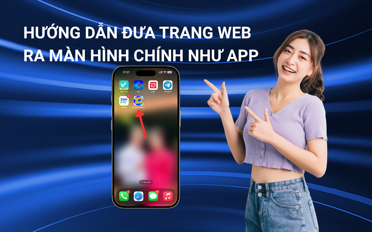 Cách đưa trang web ra màn hình điện thoại