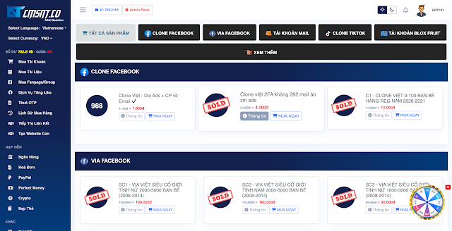 SHOPCLONE6 | website bán clone, web bán nguyên liệu ads, mail, via, chat gpt v.v