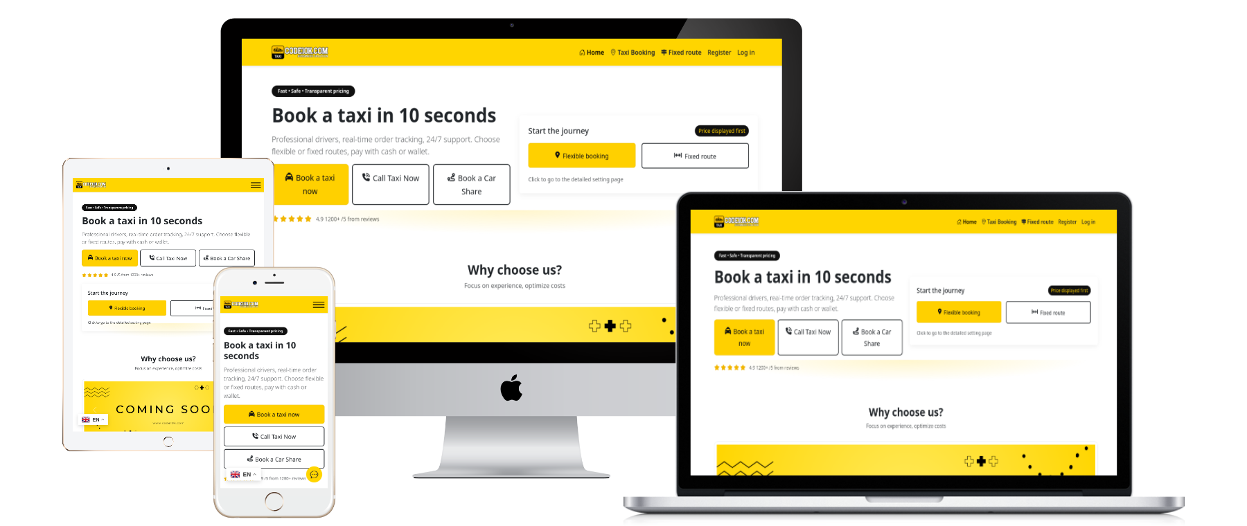 Website Booking Taxi & Đặt xe ghép - tiện chuyến